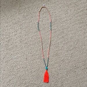 Bohemian Tassel Necklace - Beaded and Turquoise